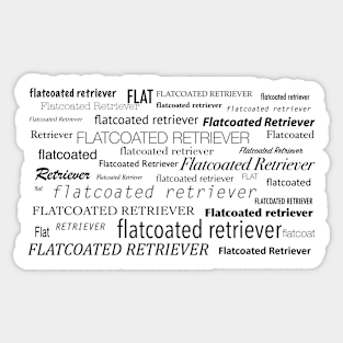 Flatcoated Retriever Word Cloud Sticker